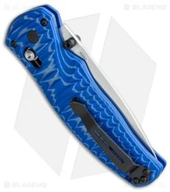Benchmade Volli AXIS-Assist Knife Blue G-10 (3.26" Satin) 1000001-1601 -Knives Benchmade Store benchmade volli 1000001 1601 side cm