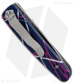 Rare Benchmade 855-01 Liner Lock Knife Color Trails (2.9" Satin) -Knives Benchmade Store rare benchmade 855 01 color trails BHQ 37803 er side